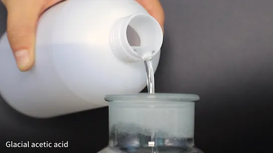 Ácido acético glacial para síntesis química y uso de ésteres de acetato