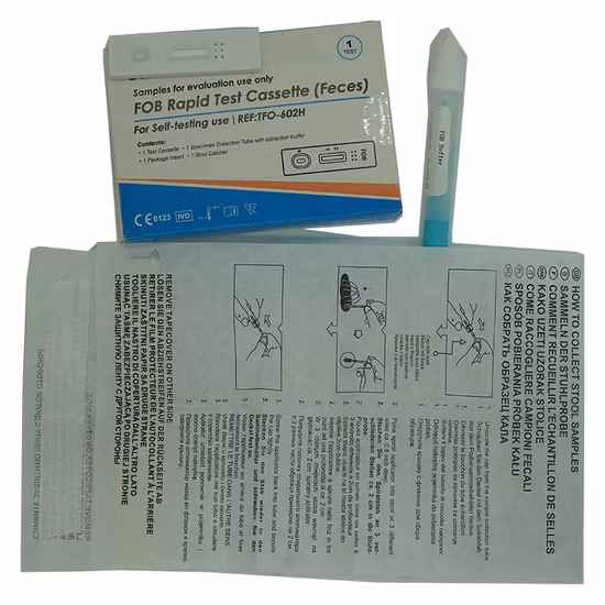 Recipiente de prueba de reactivo de un solo paso para pruebas de cáncer FOB para uso doméstico