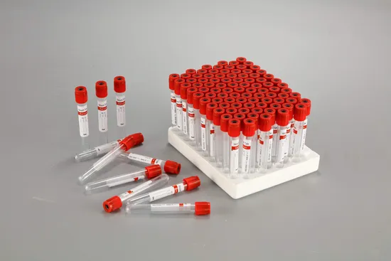 Tubo de extracción de sangre desechable al vacío con presión negativa, tubo para agente de coagulación, tubo bioquímico, tubo de suero con tapa roja, vidrio PET